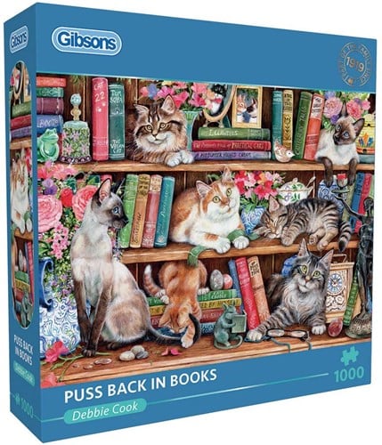 Puss Back in Books Puzzel (1000 stukjes)