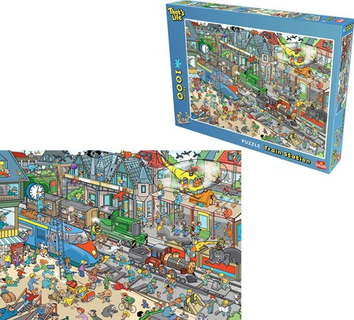That's Life Big Box - Train Station Puzzel (1000 stukjes)-2