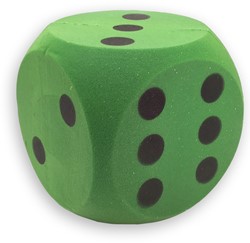 Grote Dobbelsteen 15 cm (Groen)