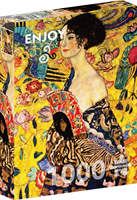 Gustav Klimt - Dame mit Fächer Puzzel (1000 stukjes)