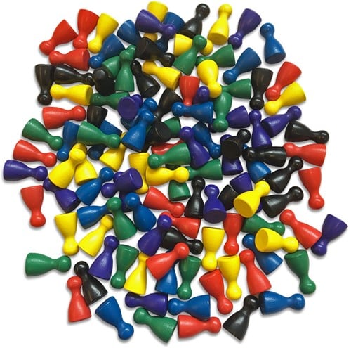 Houten Pionnen (120 stuks)