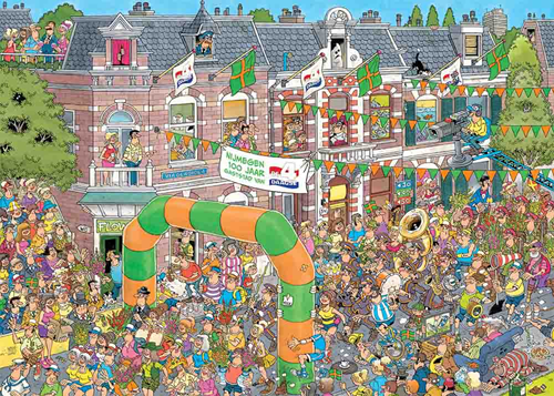 Jan van Haasteren – Nijmegen 100 Jaar Gaststad van de 4-Daagse Puzzel (1000 stukjes)-2