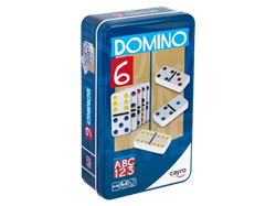 Domino Dubbel 6 Kleur Tin