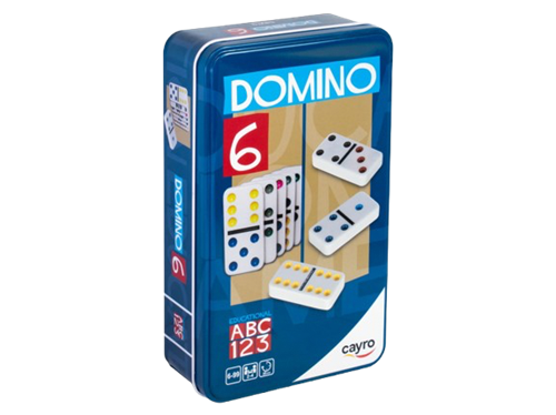 Domino Dubbel 6 Kleur Tin