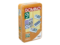 Domino Dubbel 9 Kleur Tin