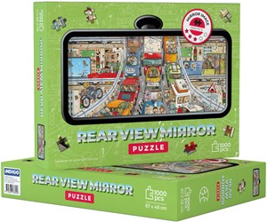Afbeelding van het spelletje Rearview Mirror - Verkeersdrukte Puzzel (1000 stukjes)