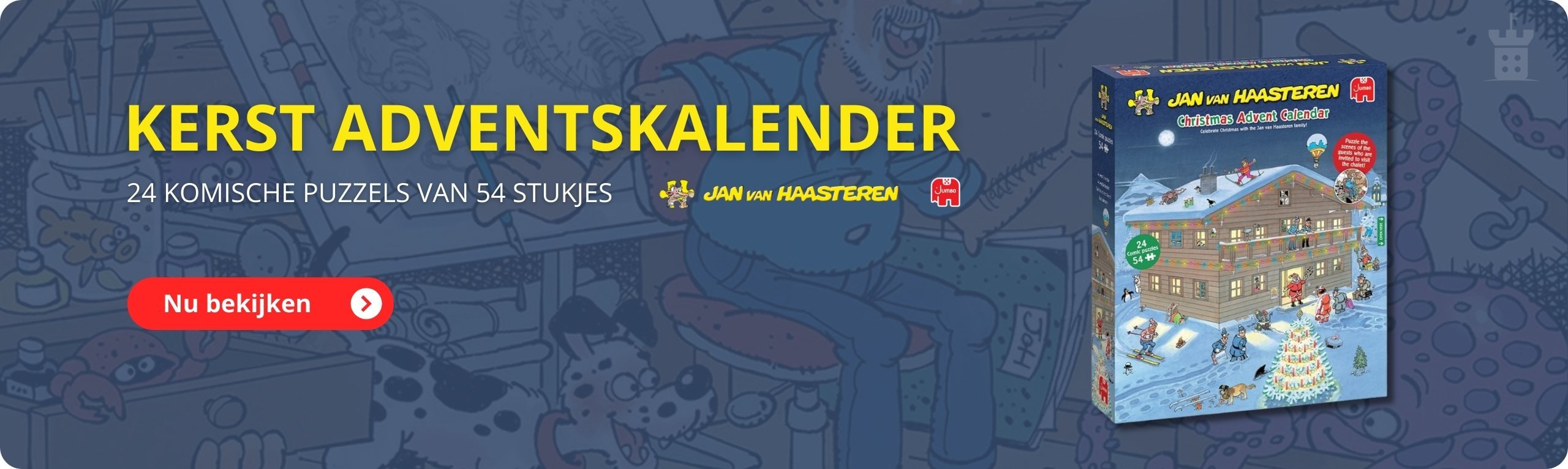 Jan van Haasteren - Adventskalender 2025 Puzzel (24x54 stukjes)