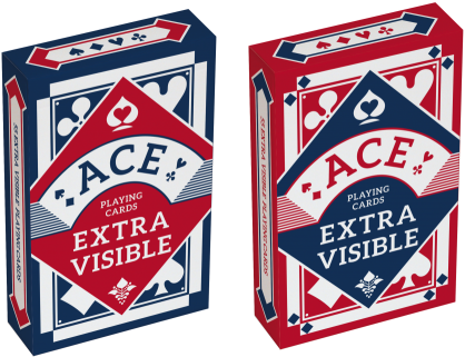 Speelkaarten - Ace Bridge Extra Visible Rood
