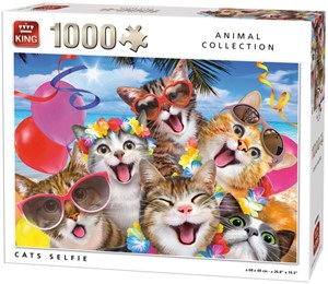 Afbeelding van het spelletje Cats Selfie Puzzel (1000 stukjes)