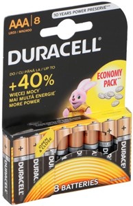 Afbeelding van het spelletje Duracell Batterijen Economy MN 2400 AAA (8 stuks)