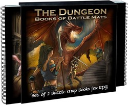 Dungeon Books of Battle Mats - 2 Book Set