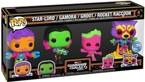 Afbeelding van het spelletje Funko Pop! - Guardians of the Galaxy Blacklight 4-Pack