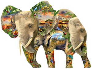 Afbeelding van het spelletje Ele-Phantastic Puzzel (1000 stukjes)