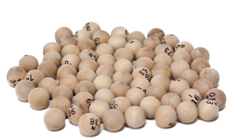 Lotto kien ballen 90 stuks hout (25 mm)