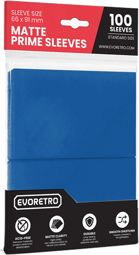Premium - 100-Pack Matte Card Sleeves Standard Size (66x91mm) - Blue