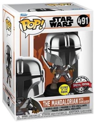 Funko Pop! - Star Wars The Mandalorian with Darksaber #491