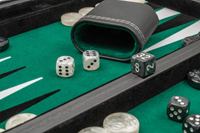 Backgammon - Zwart,Groen,Medium Kunstleer-2