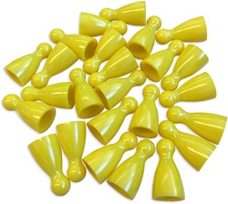 Plastic Spel Pionnen 12x24mm Geel (100 stuks)