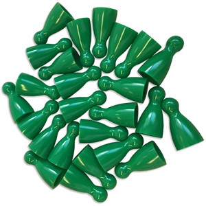 Afbeelding van het spel Plastic Spel Pionnen 12x24mm Groen (100 stuks)