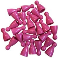 Plastic Spel Pionnen 12x24mm Roze (100 stuks)