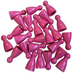 Afbeelding van het spelletje Plastic Spel Pionnen 12x24mm Roze (100 stuks)
