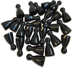 Plastic Spel Pionnen 12x24mm Zwart (25 stuks)