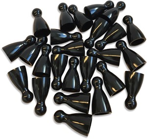 Spellenrijk Plastic Spel Pionnen 12X24Mm Zwart 25 Stuks spellenrijk kopen in de aanbieding