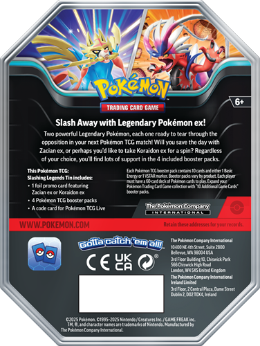 Pokemon - Slashing Legend EX Tin - Zacian-3