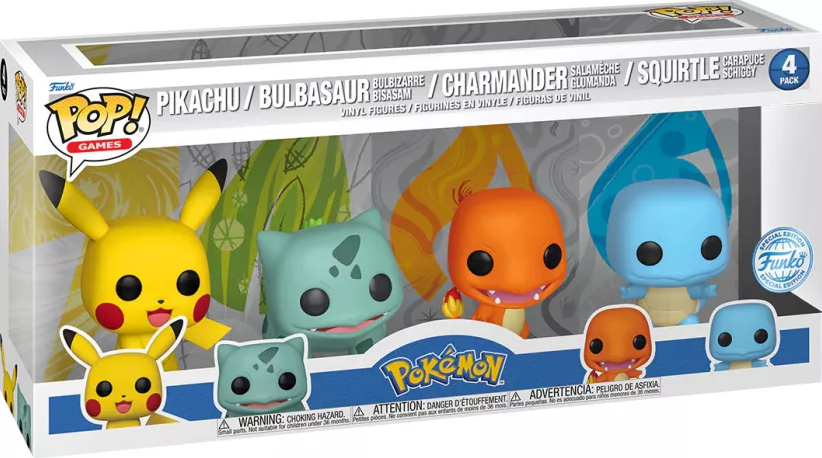 Funko POP! GAMES ポケモン 4点セット Funko Pop! - Pokemon Kanto Starters (4-pack) - kopen bij