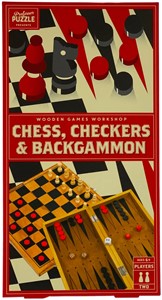 Afbeelding van het spelletje Wooden Games Workshop - Chess, Checkers and Backgammon
