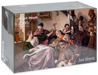 Jan Steen - As the old sing, So Pipe the Young Puzzel (1000 stukjes)