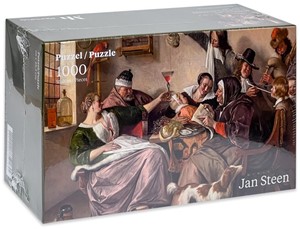 Afbeelding van het spelletje Jan Steen - As the old sing, So Pipe the Young Puzzel (1000 stukjes)