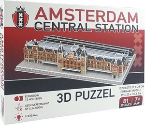 Afbeelding van het spel Amsterdam Centraal Station 3D Puzzel (81 stukjes)