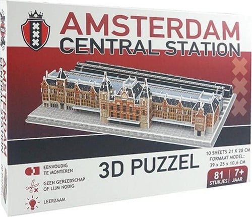 Amsterdam Centraal Station 3D Puzzel (81 stukjes)