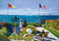 Claude Monet - Garden at Sainte-Adresse Puzzel (1000 stukjes)-2