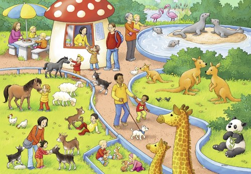 Een Dag in de Dierentuin Puzzel (2 x 24 stukjes)-2