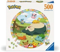 Pokemon Ronde Puzzel (500 stukjes)