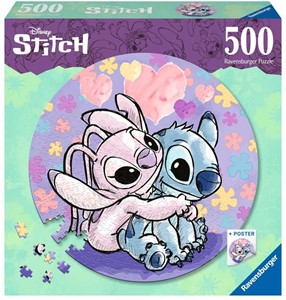 SpellenRijk Disney Stitch Ronde Puzzel (500 stukjes) aanbieding
