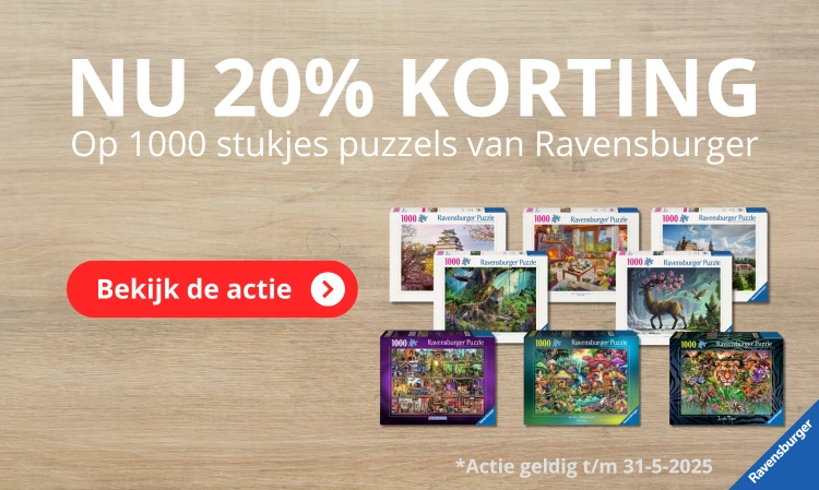 20% korting op Ravensburger Legpuzzels
