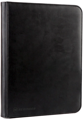 Toploader Binder (35pt) - Zipped 9-pocket Black