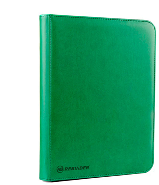 Toploader Binder (35pt) - Zipped 9-pocket Green