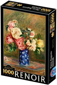 Afbeelding van het spelletje Pierre-Auguste Renoir - Bouquet of Roses Puzzel (1000 stukjes)