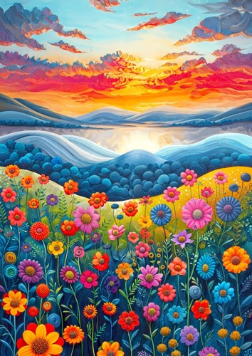 Sunrise Fields Puzzel (1000 stukjes)-2