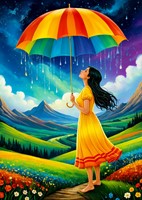 Rainbow Umbrella Puzzel (1000 stukjes)-2
