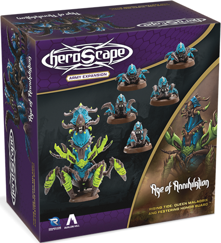 Heroscape: Age of Annihilation - Queen Maladrix & Festering Honor Guard