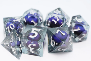 Afbeelding van het spelletje RPG Dice Set - Exclusive Sharp Edge Moving Eye Purple Cyclops