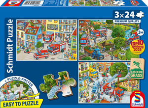 Schmidt Brandweer Puzzel (3x24 stukjes)