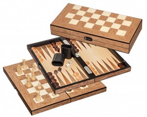 Schaak Dam Backgammon Kassette Veld 40 mm