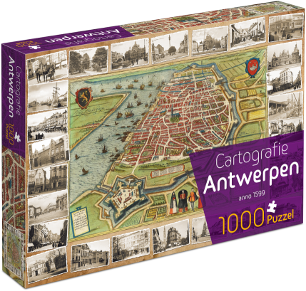 worm Geneeskunde stroom Antwerpen Cartografie Puzzel (1000 stukjes) - kopen bij Spellenrijk.nl