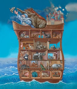 Afbeelding van het spelletje DaVICI - Ark van Noach Houten Puzzel (210 stukjes)